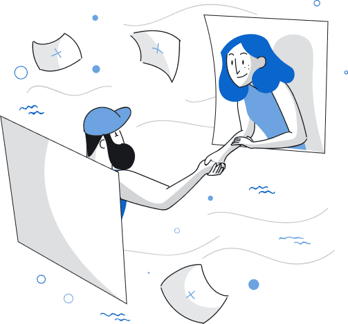 Login illustration center